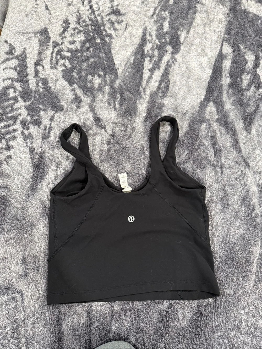 lululemon athletica Black Cropped Support Sports Bra